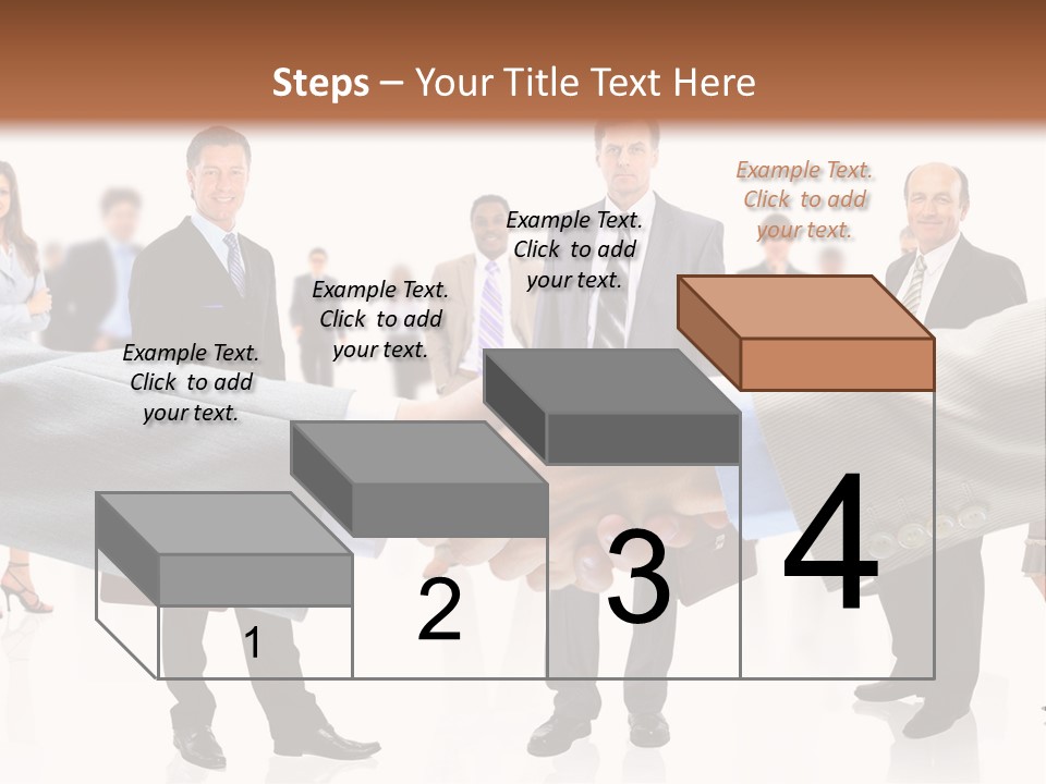 A Group Of Business People Shaking Hands PowerPoint Template