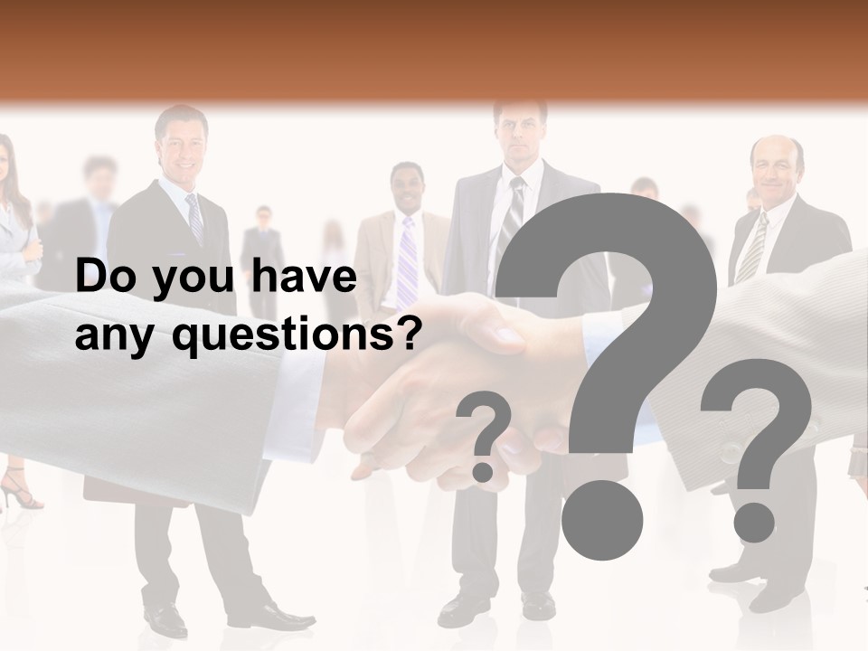 A Group Of Business People Shaking Hands PowerPoint Template