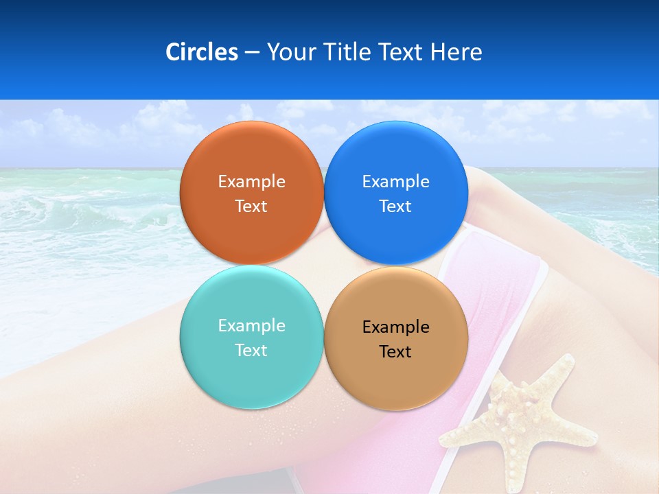 A Woman In A Pink Bikini Laying On The Beach PowerPoint Template