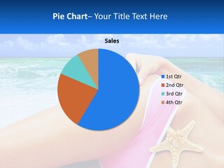 A Woman In A Pink Bikini Laying On The Beach PowerPoint Template