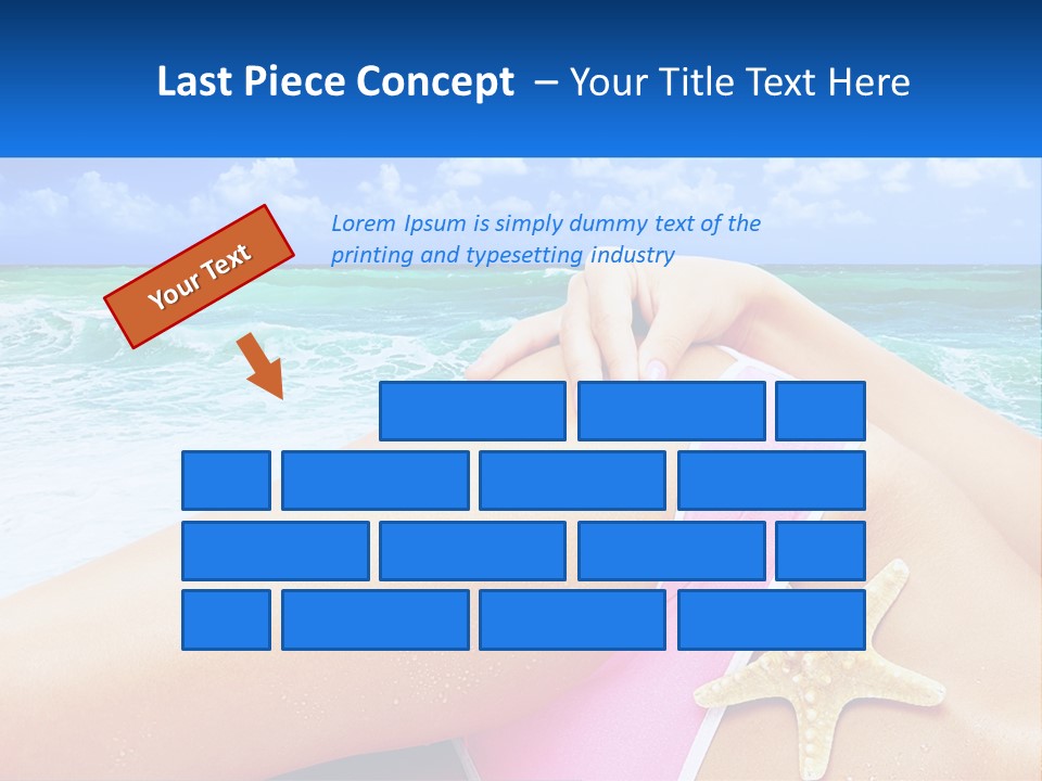 A Woman In A Pink Bikini Laying On The Beach PowerPoint Template