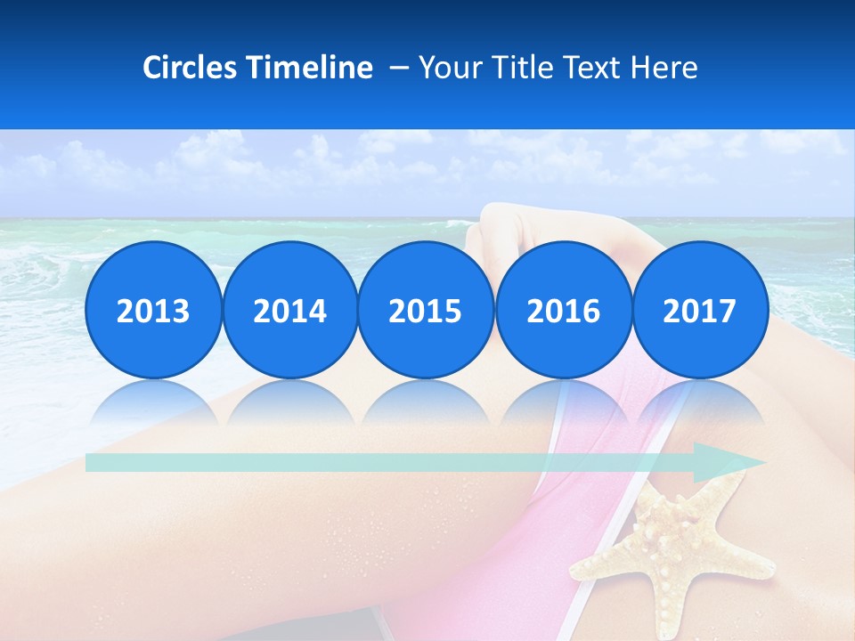 A Woman In A Pink Bikini Laying On The Beach PowerPoint Template