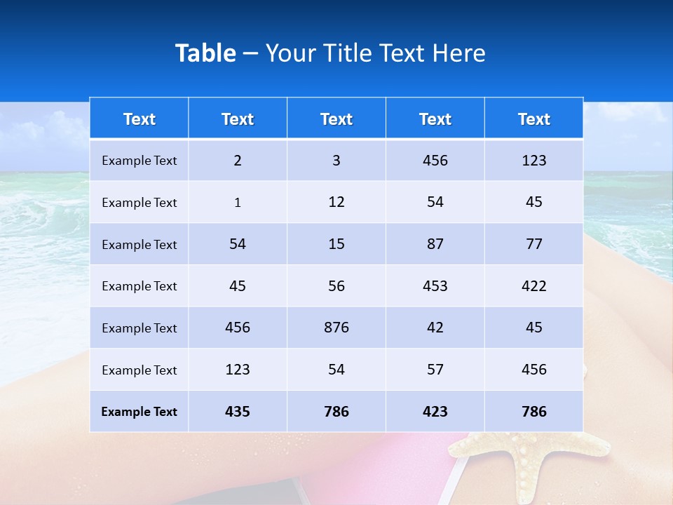 A Woman In A Pink Bikini Laying On The Beach PowerPoint Template