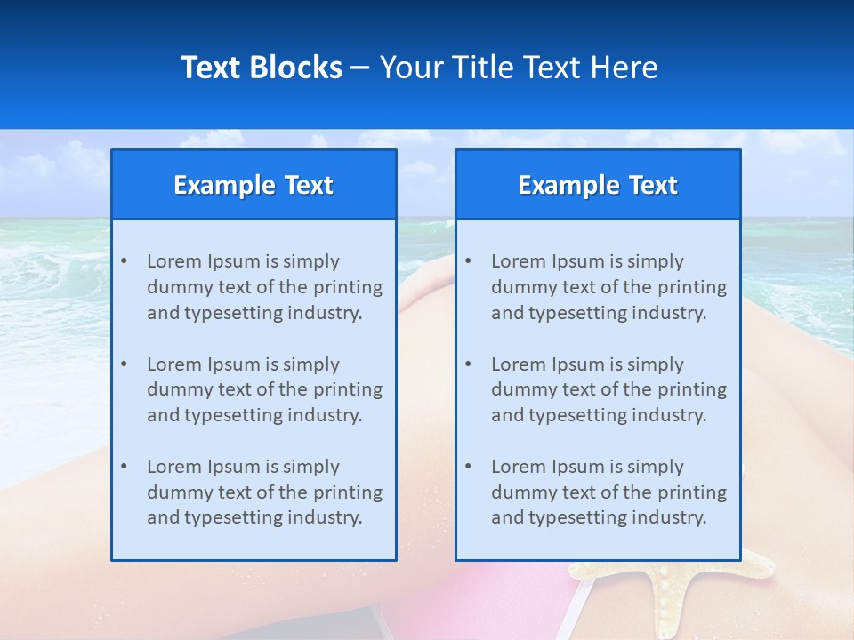 A Woman In A Pink Bikini Laying On The Beach PowerPoint Template