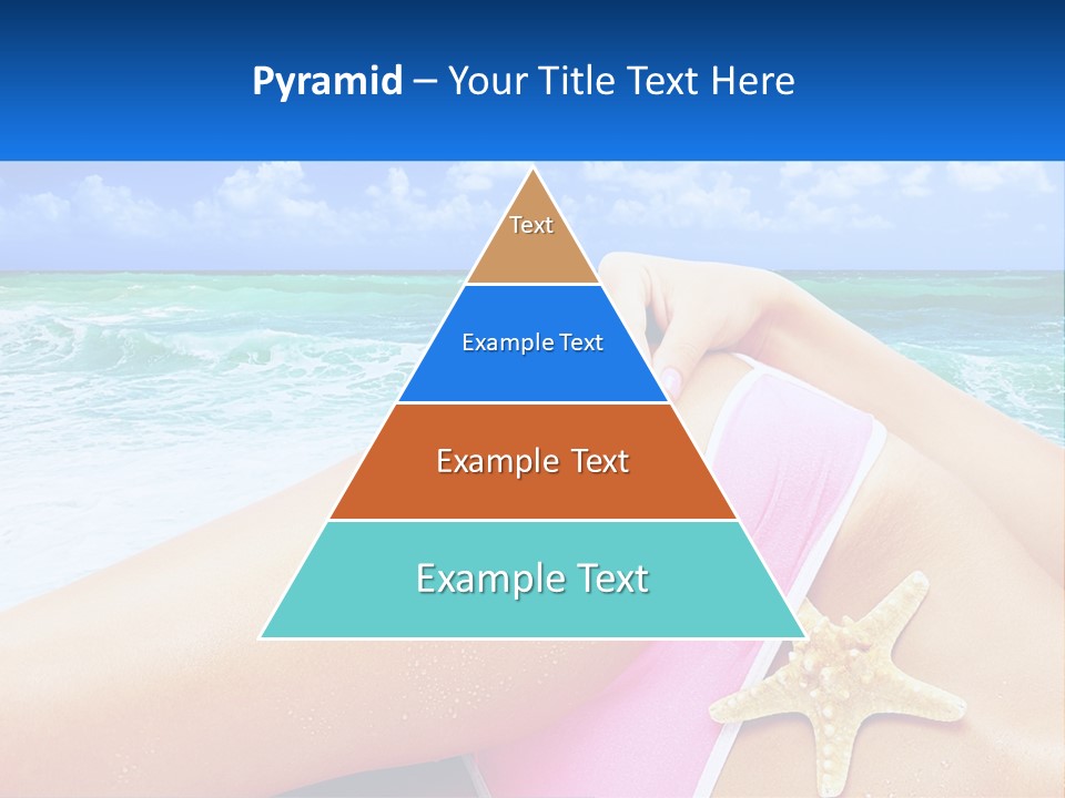 A Woman In A Pink Bikini Laying On The Beach PowerPoint Template