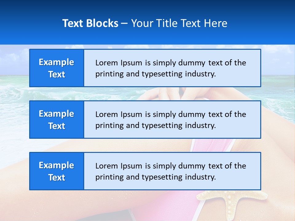 A Woman In A Pink Bikini Laying On The Beach PowerPoint Template