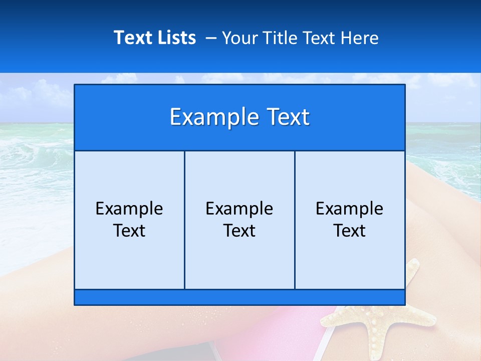 A Woman In A Pink Bikini Laying On The Beach PowerPoint Template