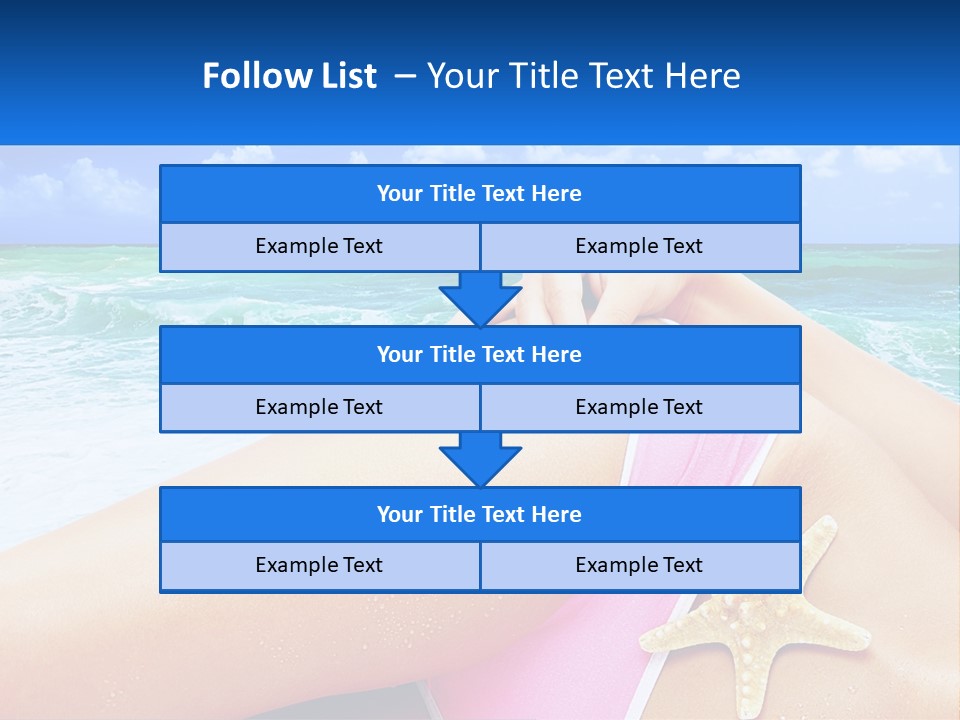 A Woman In A Pink Bikini Laying On The Beach PowerPoint Template
