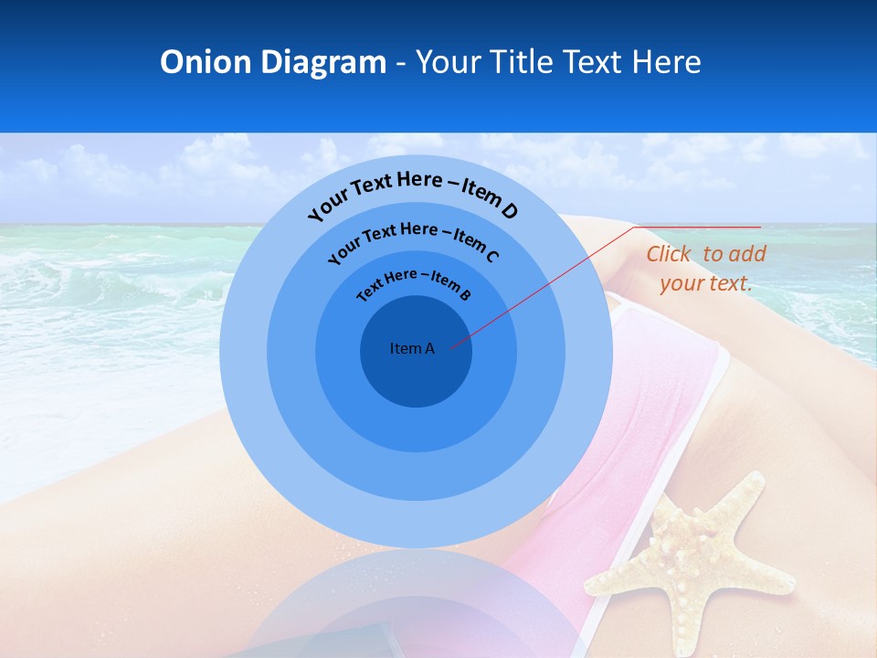 A Woman In A Pink Bikini Laying On The Beach PowerPoint Template