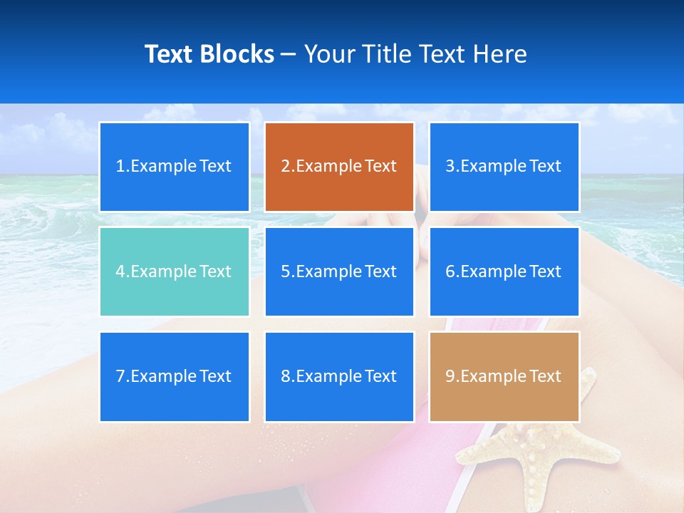 A Woman In A Pink Bikini Laying On The Beach PowerPoint Template