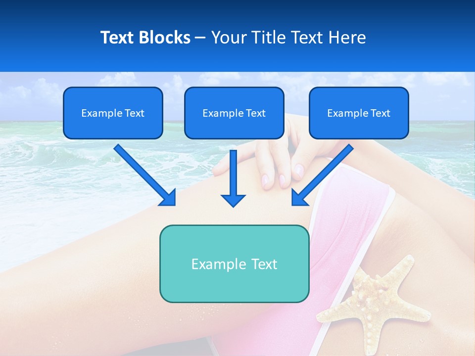 A Woman In A Pink Bikini Laying On The Beach PowerPoint Template