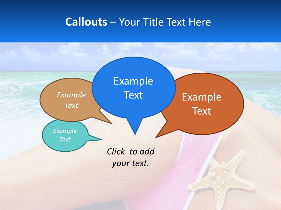 A Woman In A Pink Bikini Laying On The Beach PowerPoint Template