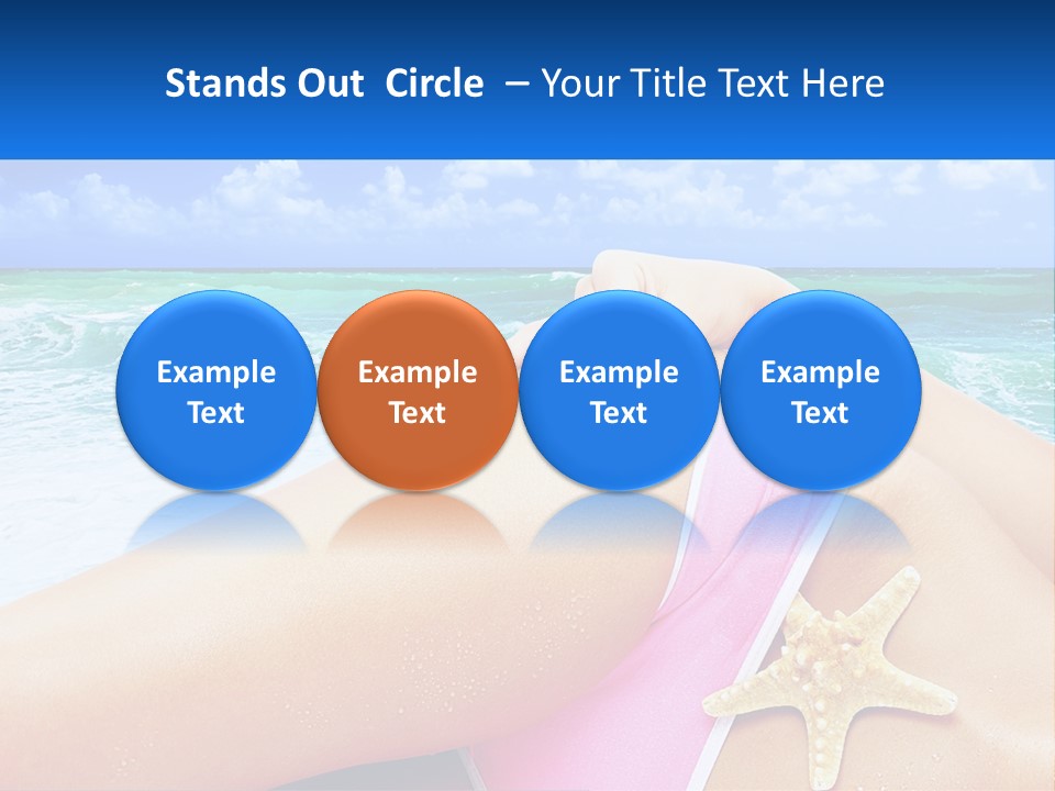 A Woman In A Pink Bikini Laying On The Beach PowerPoint Template