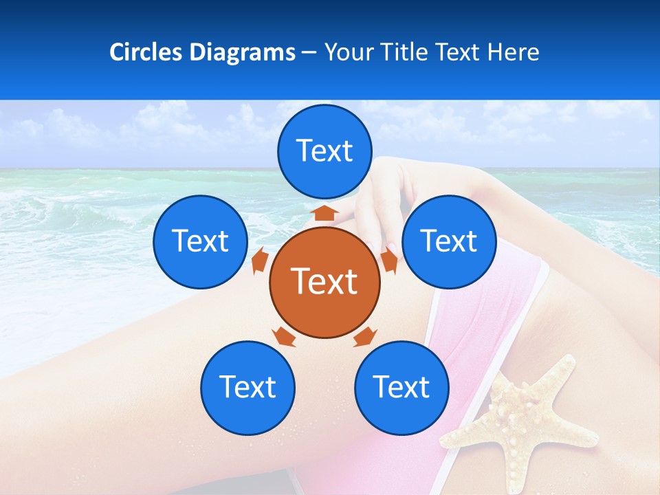 A Woman In A Pink Bikini Laying On The Beach PowerPoint Template