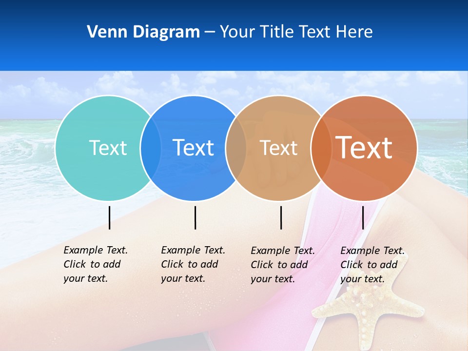 A Woman In A Pink Bikini Laying On The Beach PowerPoint Template