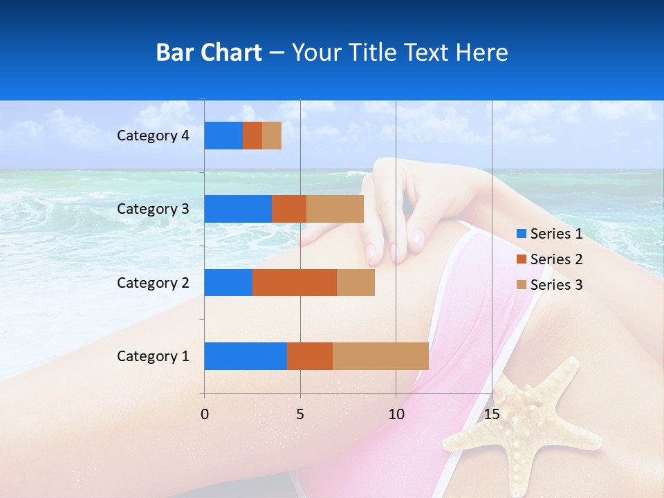 A Woman In A Pink Bikini Laying On The Beach PowerPoint Template