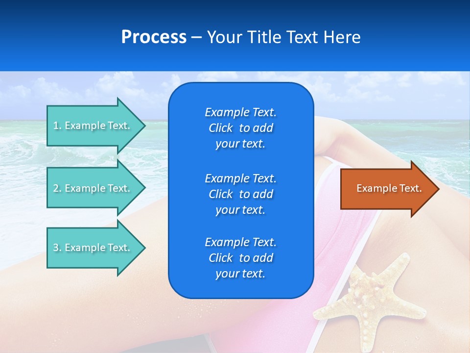 A Woman In A Pink Bikini Laying On The Beach PowerPoint Template