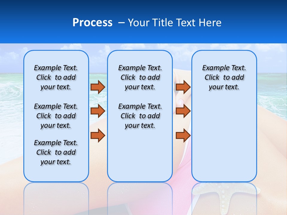 A Woman In A Pink Bikini Laying On The Beach PowerPoint Template