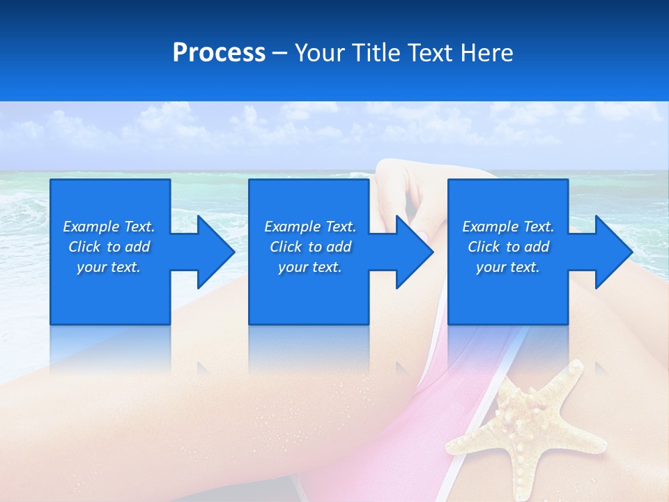 A Woman In A Pink Bikini Laying On The Beach PowerPoint Template