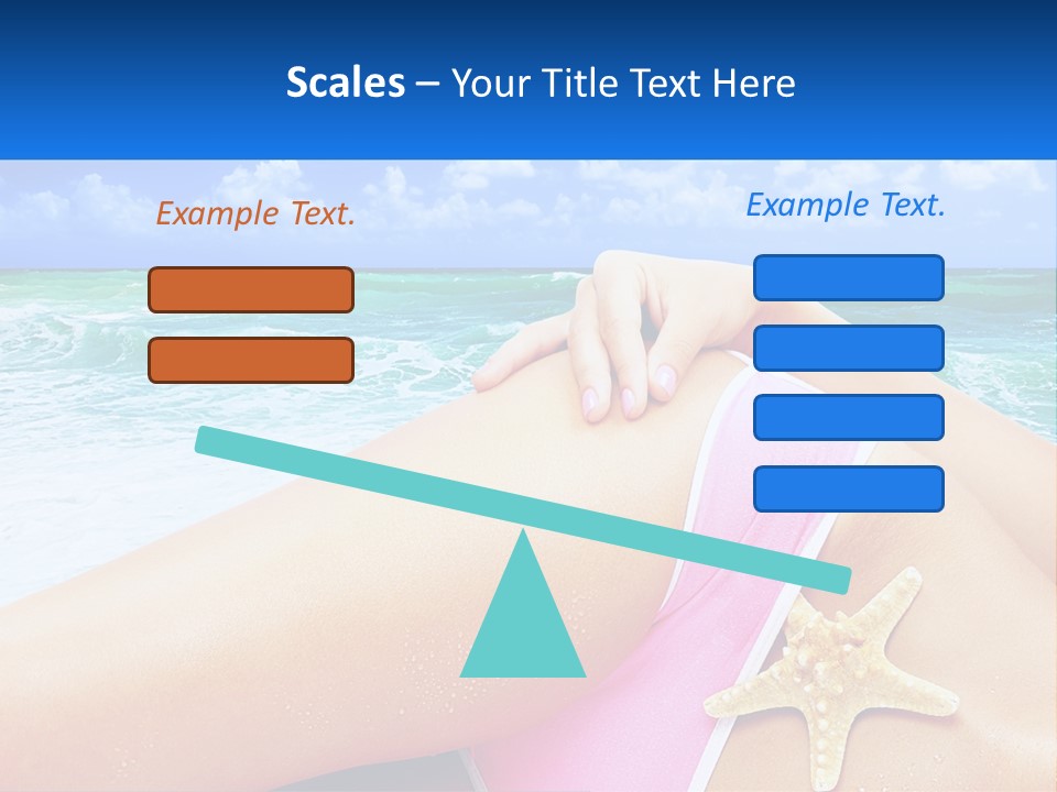 A Woman In A Pink Bikini Laying On The Beach PowerPoint Template