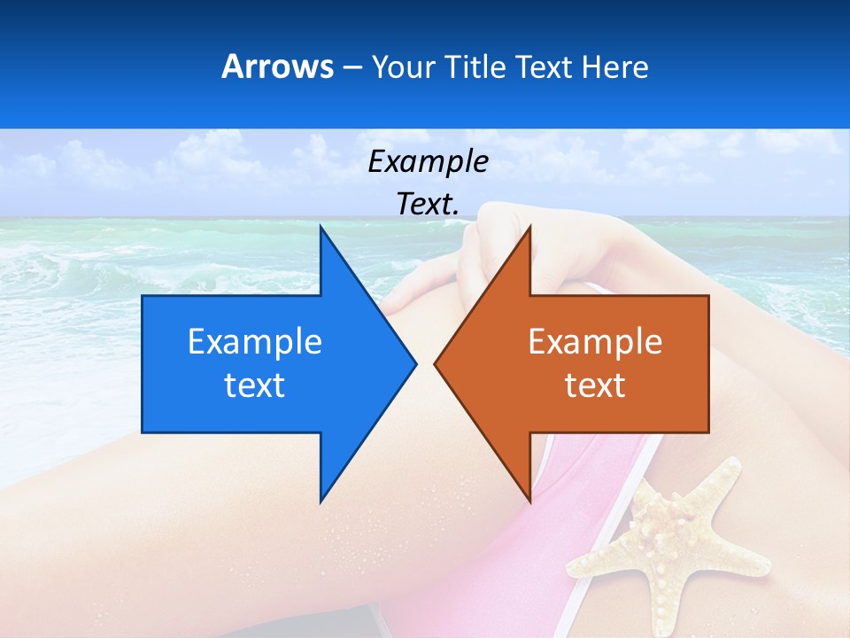 A Woman In A Pink Bikini Laying On The Beach PowerPoint Template