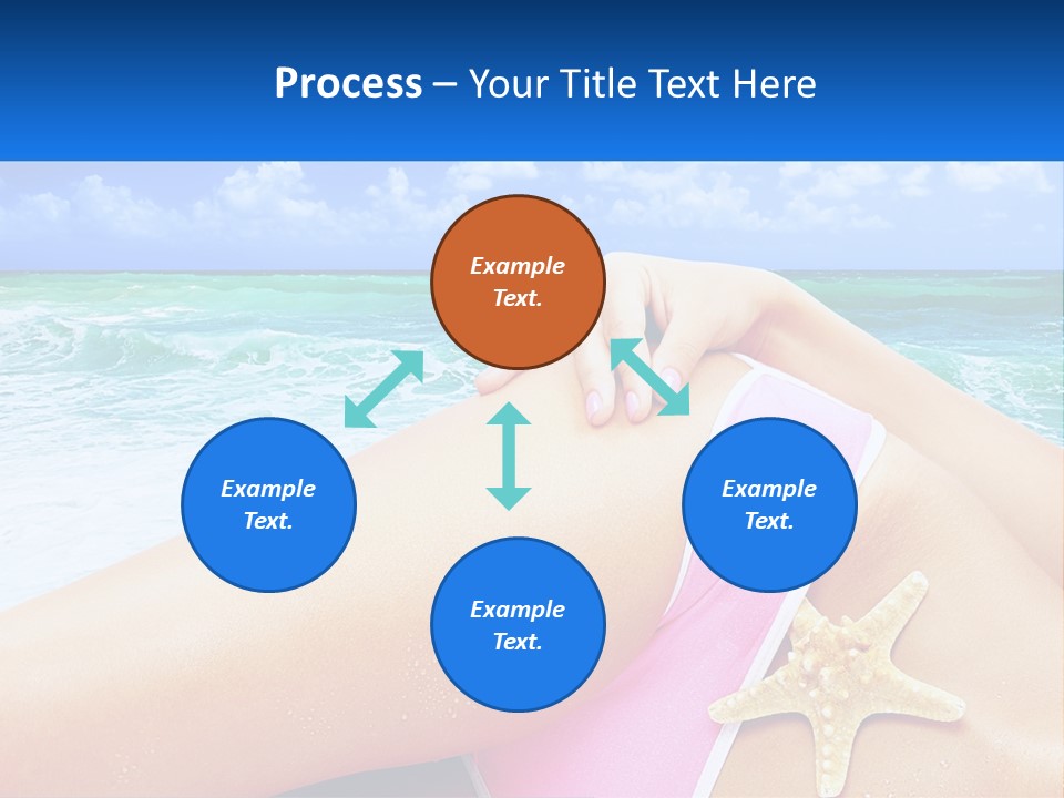 A Woman In A Pink Bikini Laying On The Beach PowerPoint Template