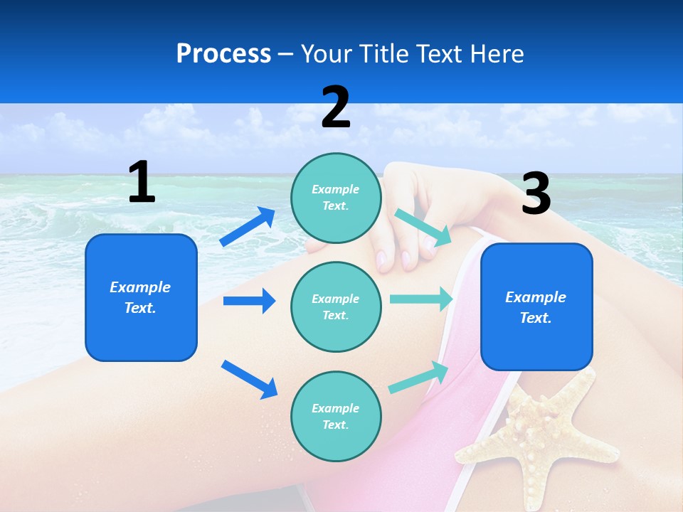 A Woman In A Pink Bikini Laying On The Beach PowerPoint Template