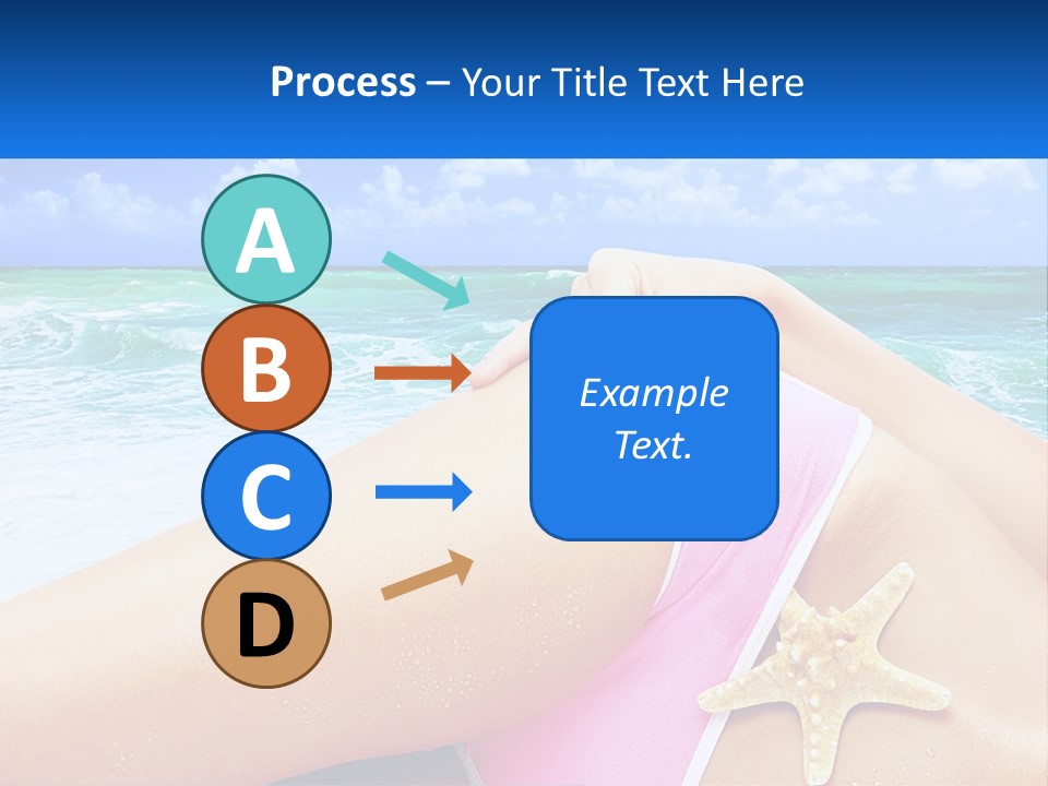 A Woman In A Pink Bikini Laying On The Beach PowerPoint Template