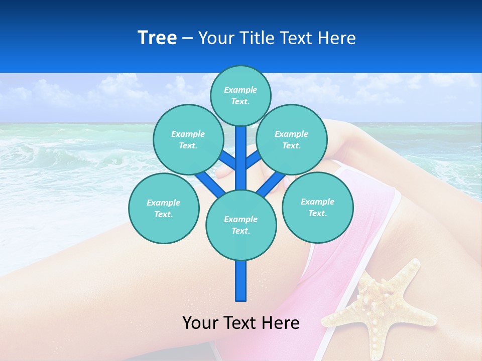 A Woman In A Pink Bikini Laying On The Beach PowerPoint Template