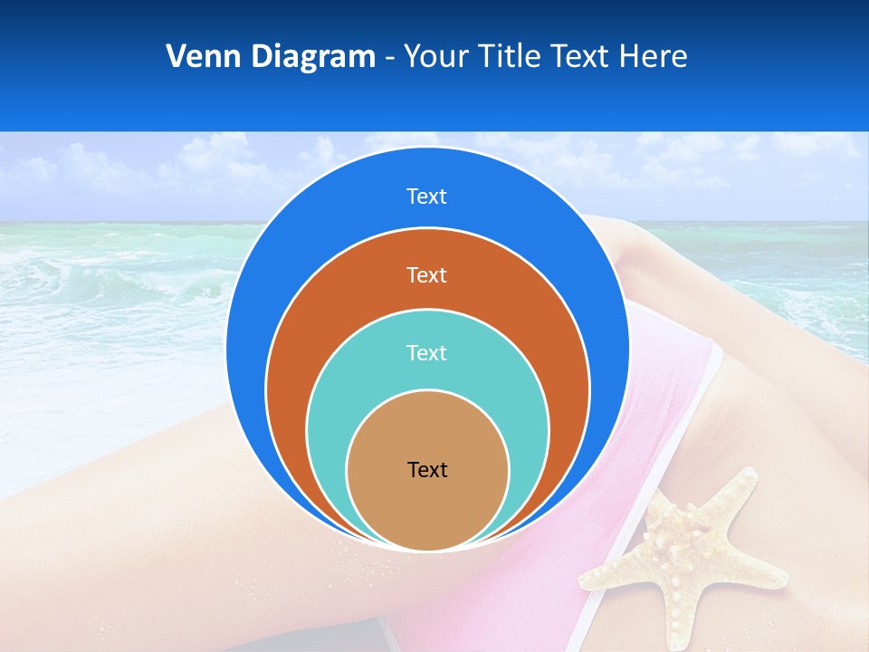 A Woman In A Pink Bikini Laying On The Beach PowerPoint Template