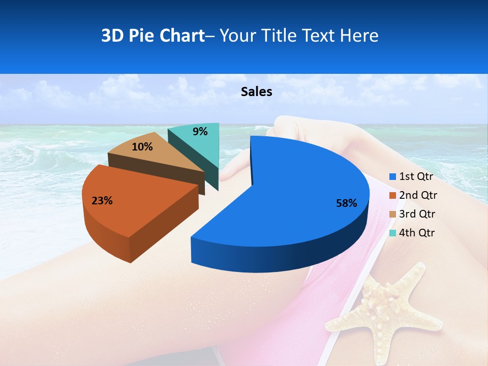 A Woman In A Pink Bikini Laying On The Beach PowerPoint Template