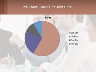 A Group Of People Sitting At A Table In A Meeting PowerPoint Template