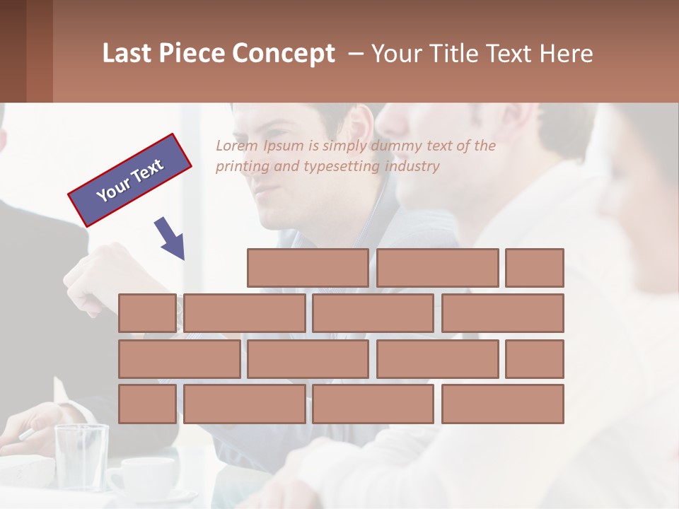 A Group Of People Sitting At A Table In A Meeting PowerPoint Template