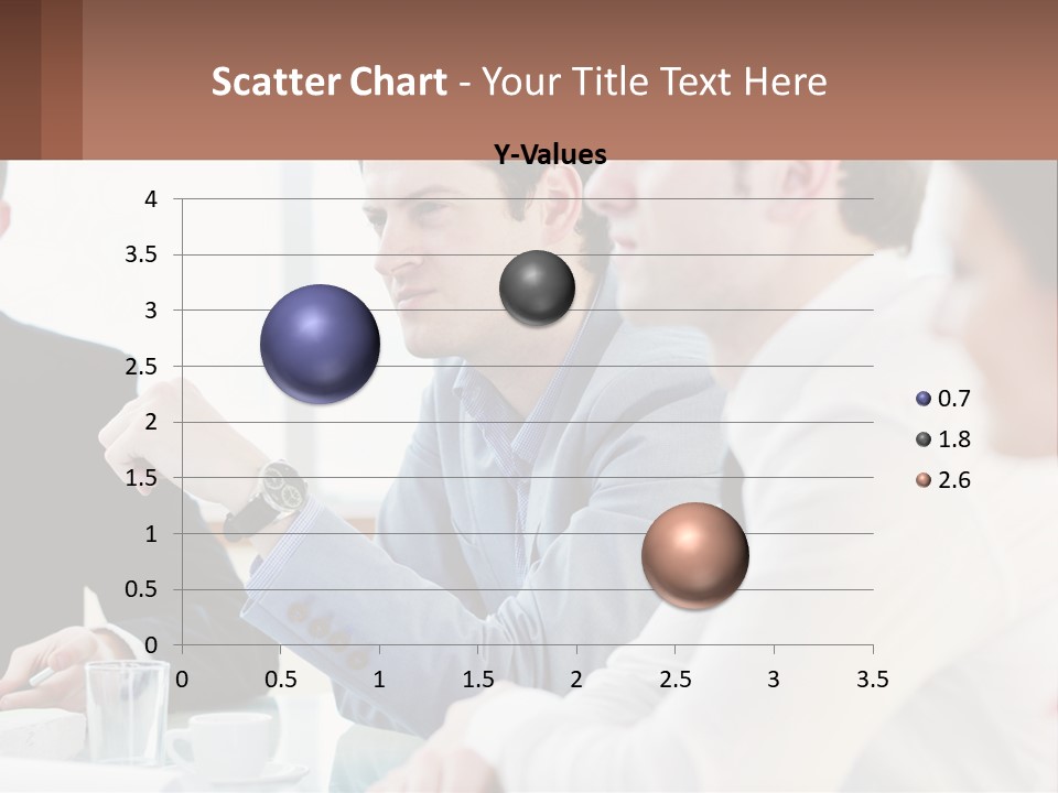 A Group Of People Sitting At A Table In A Meeting PowerPoint Template
