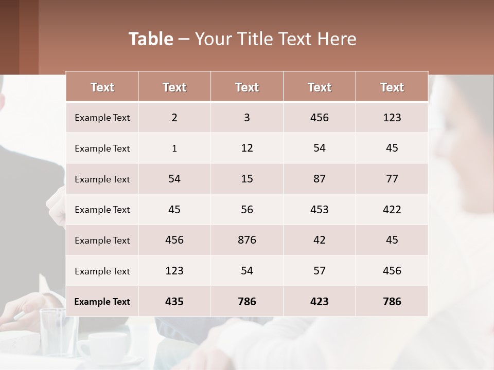 A Group Of People Sitting At A Table In A Meeting PowerPoint Template