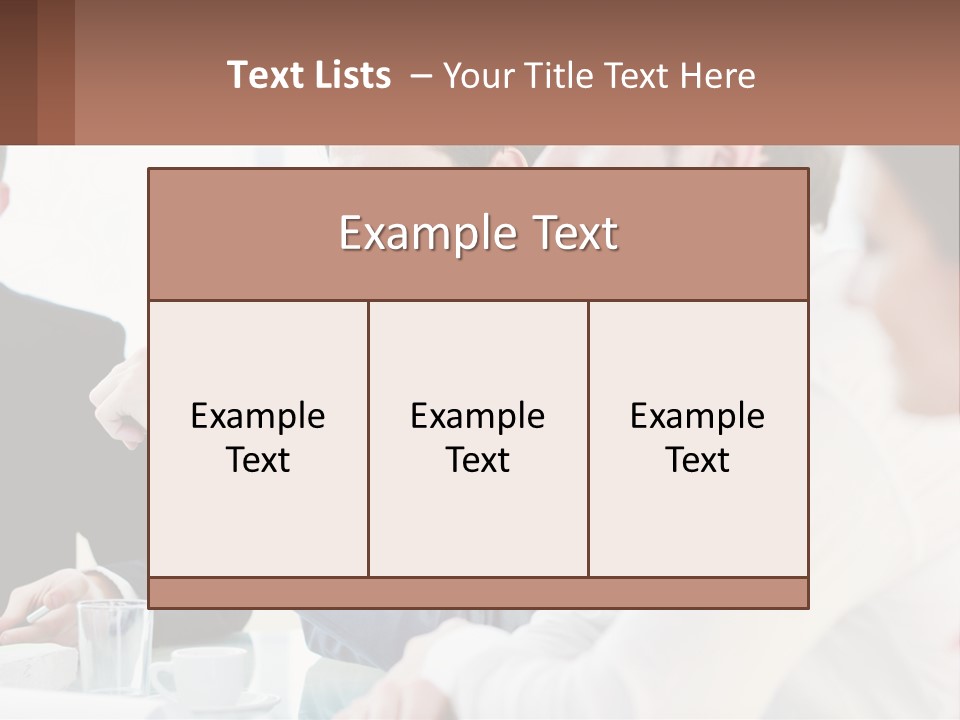A Group Of People Sitting At A Table In A Meeting PowerPoint Template