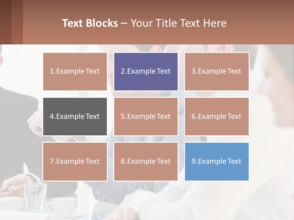 A Group Of People Sitting At A Table In A Meeting PowerPoint Template