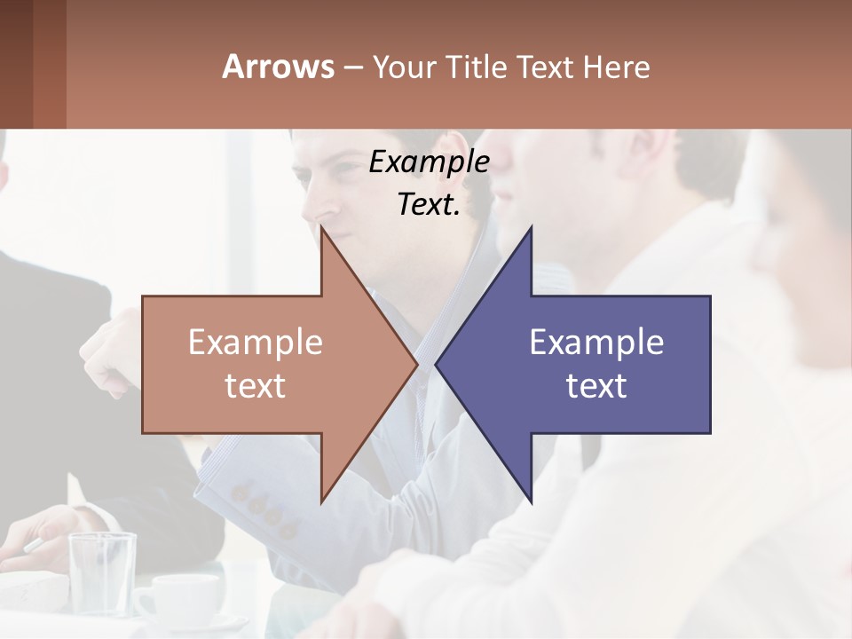 A Group Of People Sitting At A Table In A Meeting PowerPoint Template