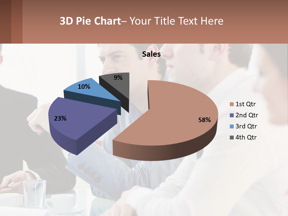 A Group Of People Sitting At A Table In A Meeting PowerPoint Template