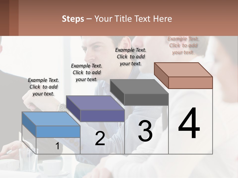 A Group Of People Sitting At A Table In A Meeting PowerPoint Template