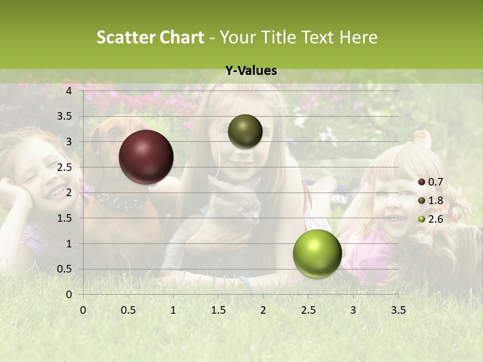 A Group Of Children Laying In The Grass With A Dog PowerPoint Template