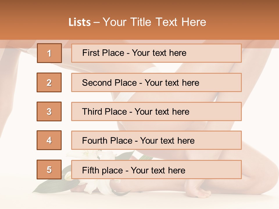 A Woman In A White Bikini Laying On The Ground PowerPoint Template