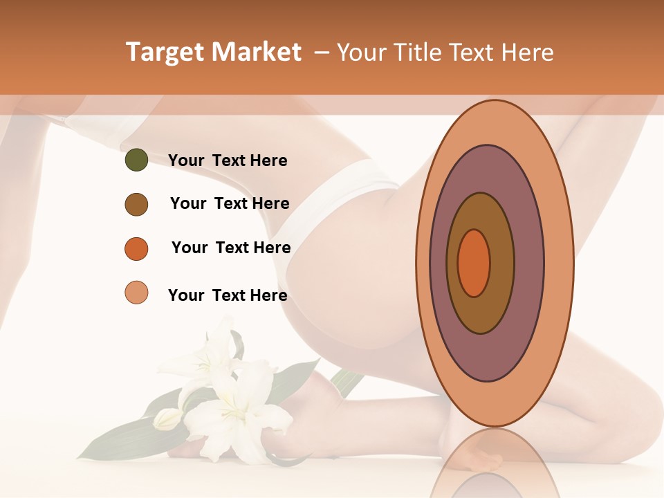 A Woman In A White Bikini Laying On The Ground PowerPoint Template