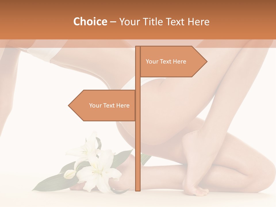 A Woman In A White Bikini Laying On The Ground PowerPoint Template