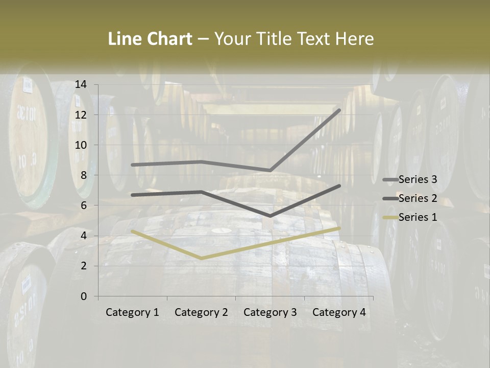 A Large Room Filled With Lots Of Wooden Barrels PowerPoint Template