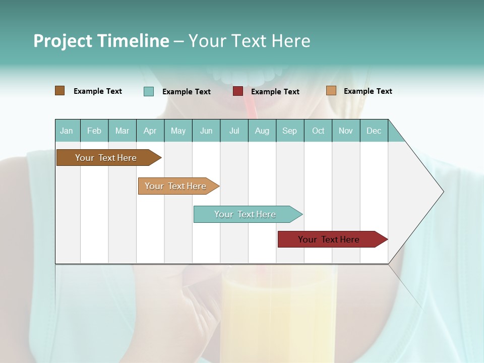 A Woman Holding A Straw And A Glass Of Orange Juice PowerPoint Template