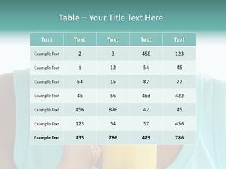 A Woman Holding A Straw And A Glass Of Orange Juice PowerPoint Template