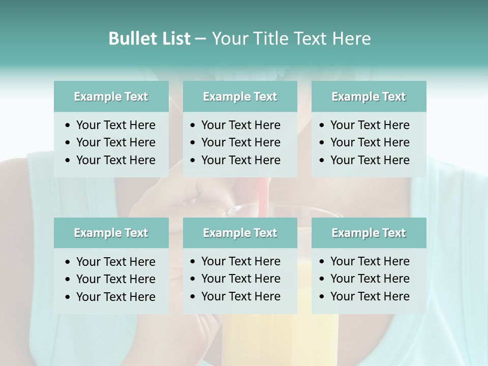 A Woman Holding A Straw And A Glass Of Orange Juice PowerPoint Template