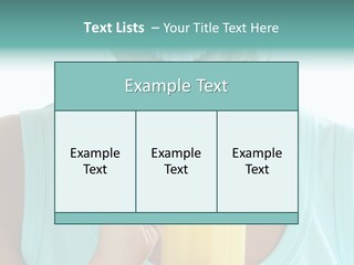 A Woman Holding A Straw And A Glass Of Orange Juice PowerPoint Template