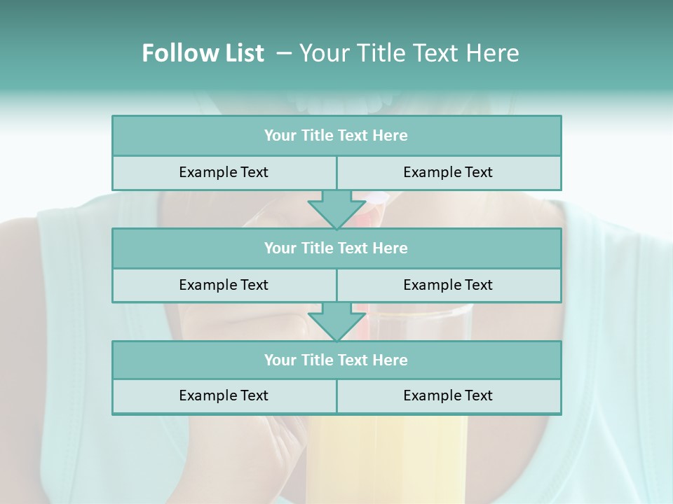 A Woman Holding A Straw And A Glass Of Orange Juice PowerPoint Template